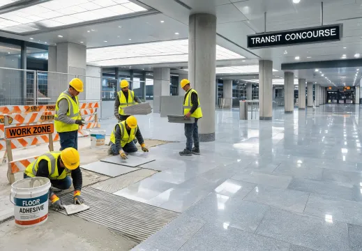 Transit station floor project