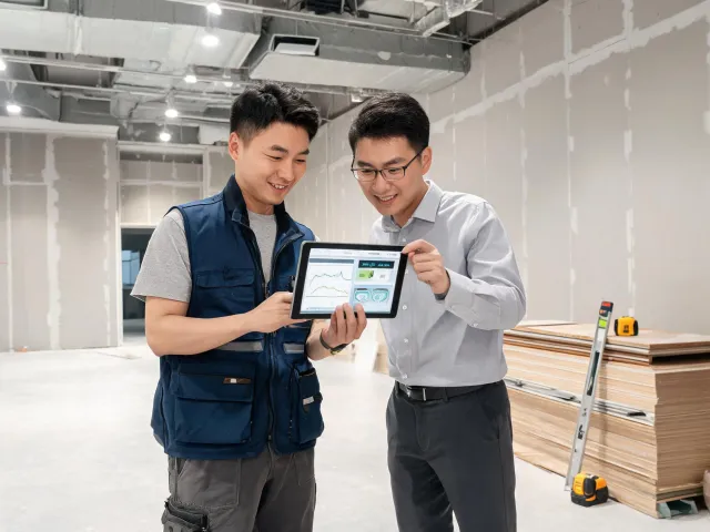 Technical advisor reviewing substrate